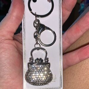 Sparkling Silver Purse/bag charm Keychain